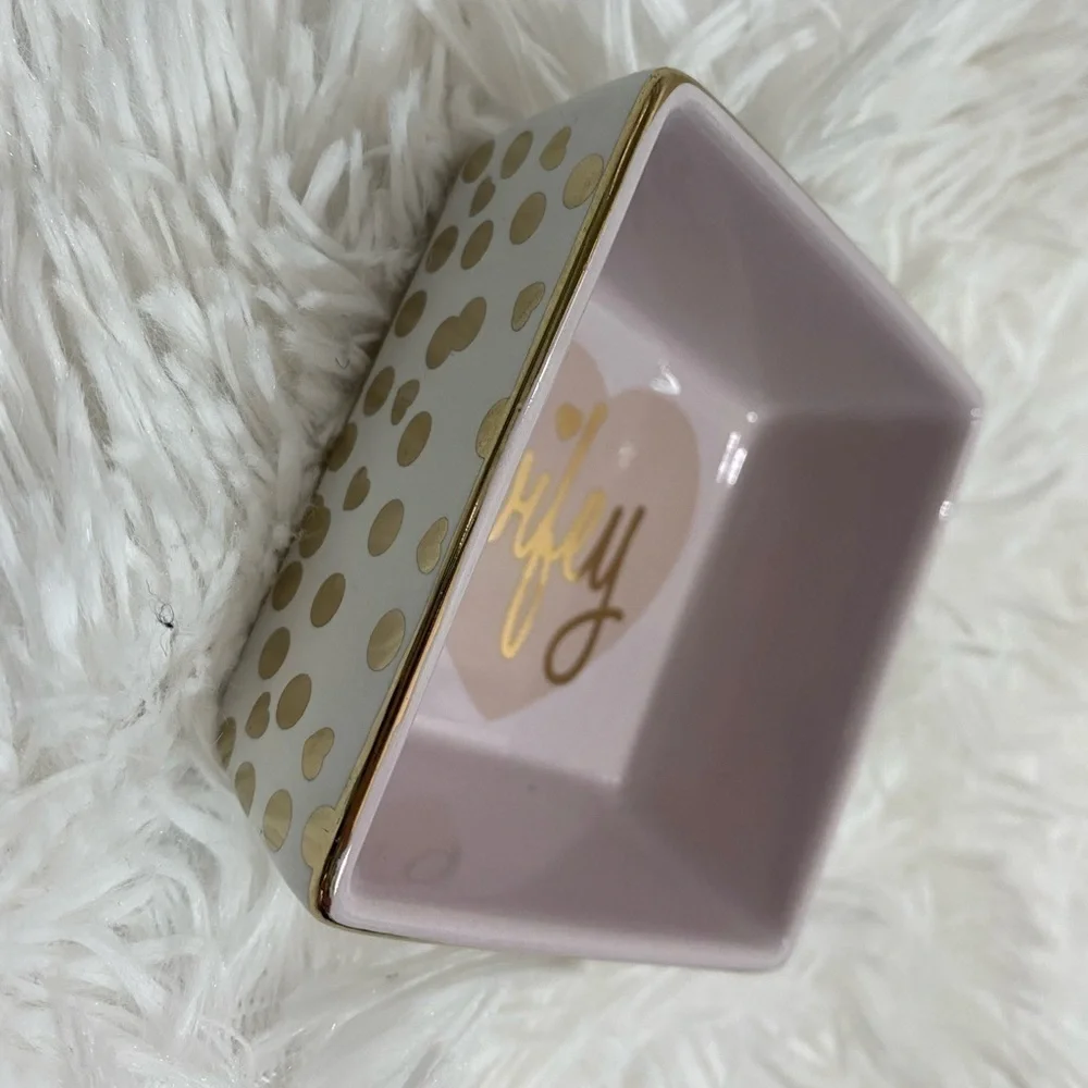 Shimmer Gold and pink Wifey square tray